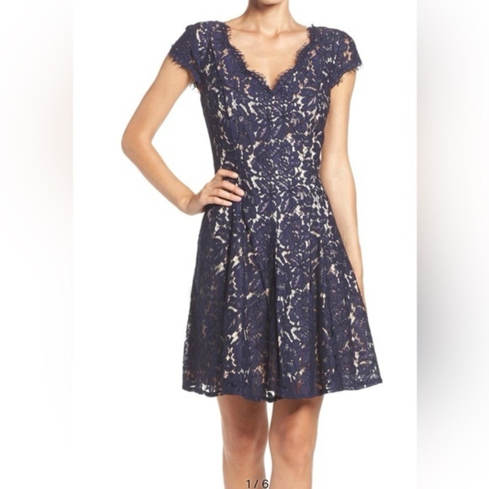 ELIZA J. | Lace Fit & Flare Dress